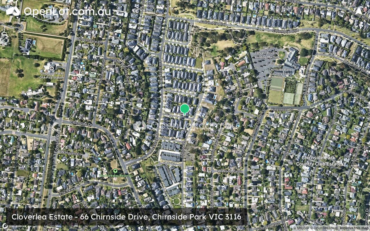 Satellite image for Cloverlea Estate - 66 Chirnside Drive, Chirnside Park VIC 3116