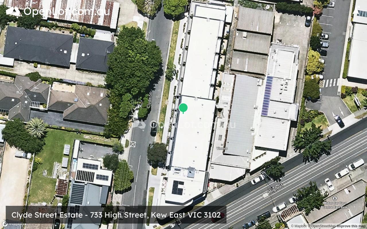 Satellite image for Clyde Street Estate - 733 High Street, Kew East VIC 3102