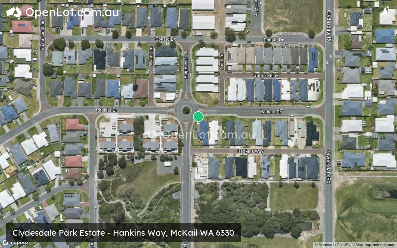 Satellite image for Clydesdale Park Estate - Hankins Way, McKail WA 6330