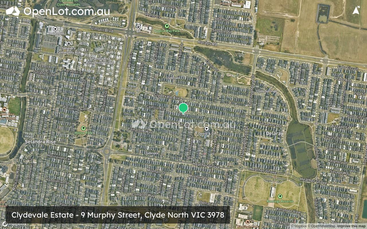 Satellite image for Clydevale Estate - 9 Murphy Street, Clyde North VIC 3978