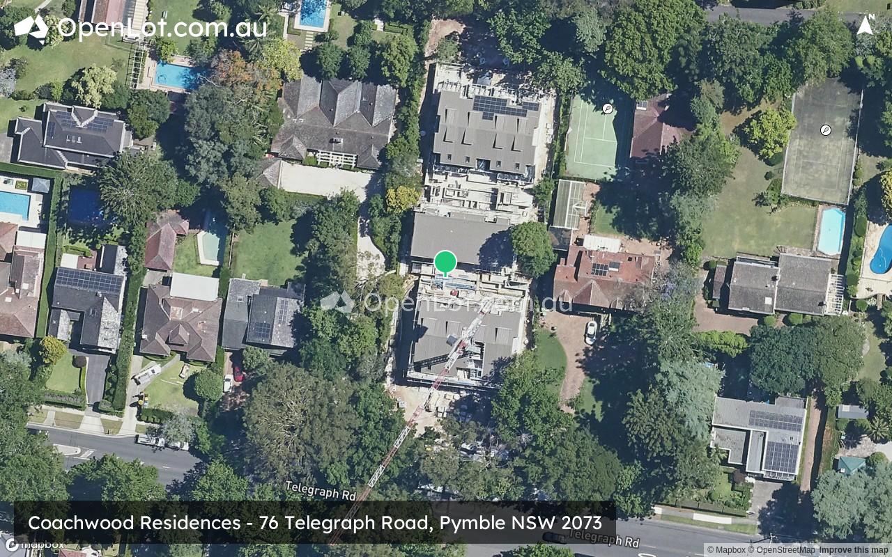 Satellite image for Coachwood Residences - 76 Telegraph Road, Pymble NSW 2073