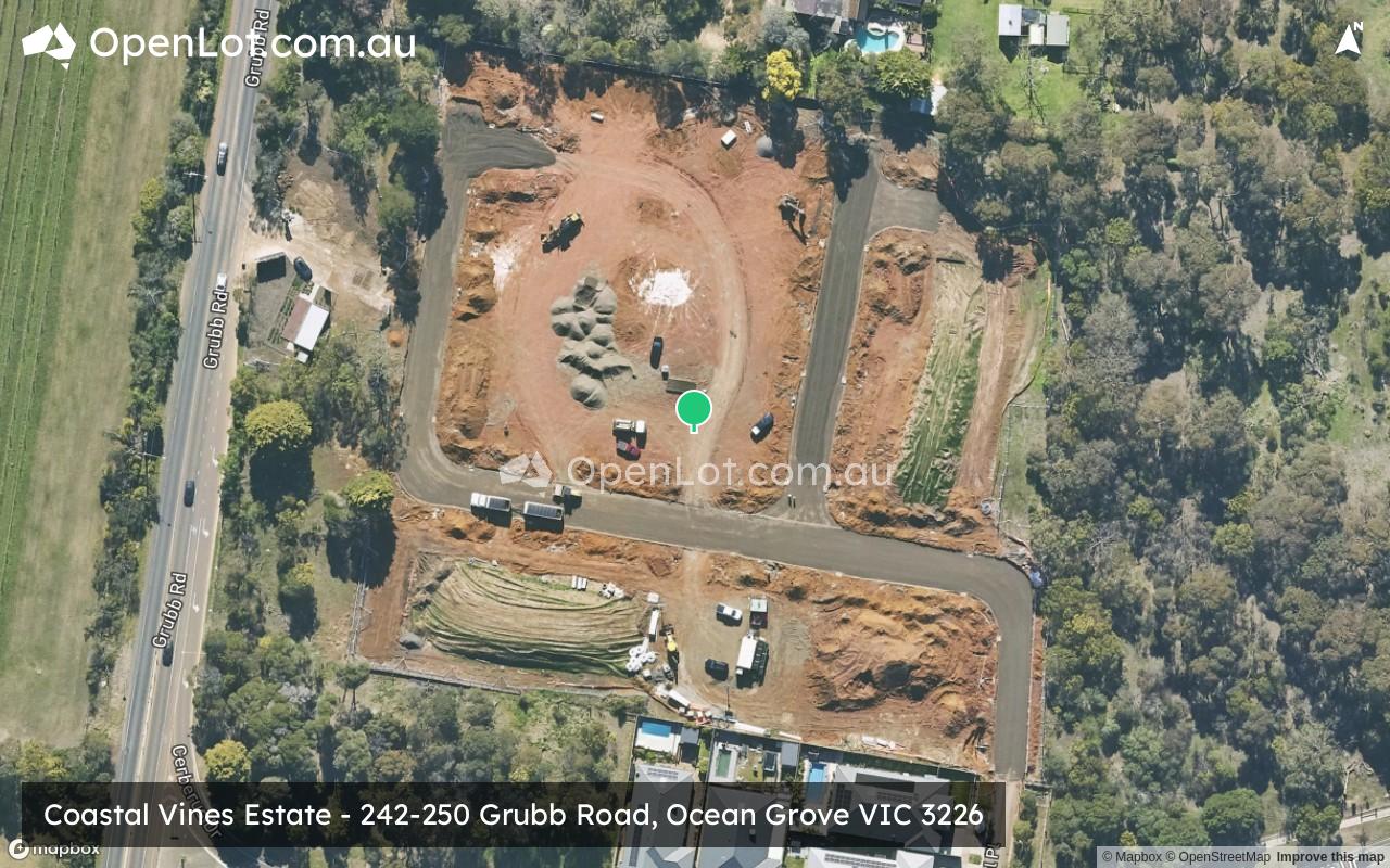 Satellite image for Coastal Vines Estate - 242-250 Grubb Road, Ocean Grove VIC 3226