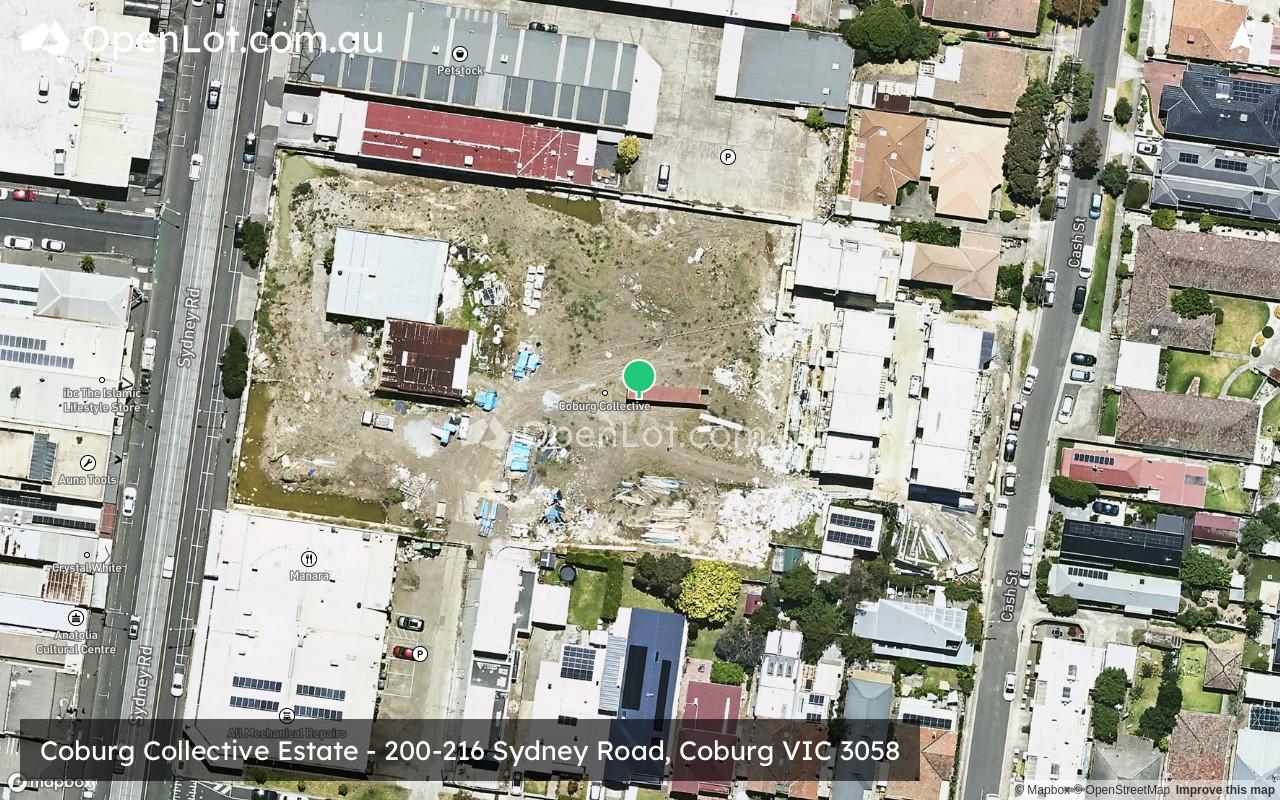 Satellite image for Coburg Collective Estate - 200-216 Sydney Road, Coburg VIC 3058
