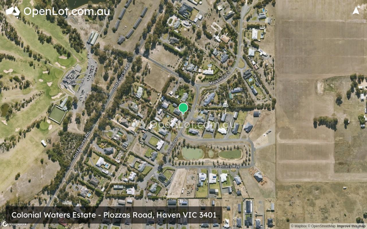 Satellite image for Colonial Waters Estate - Plozzas Road, Haven VIC 3401
