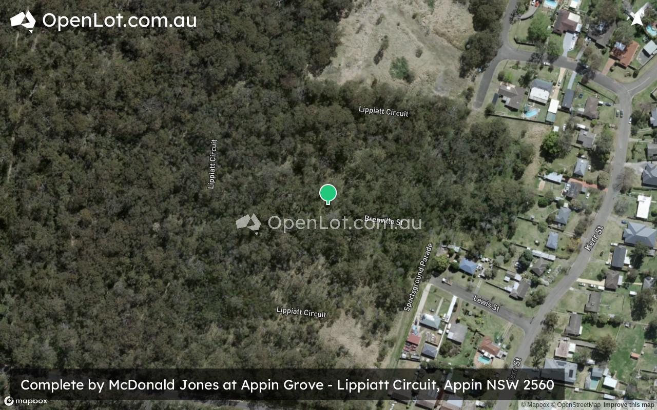 Satellite image for Complete by McDonald Jones at Appin Grove - Lippiatt Circuit, Appin NSW 2560
