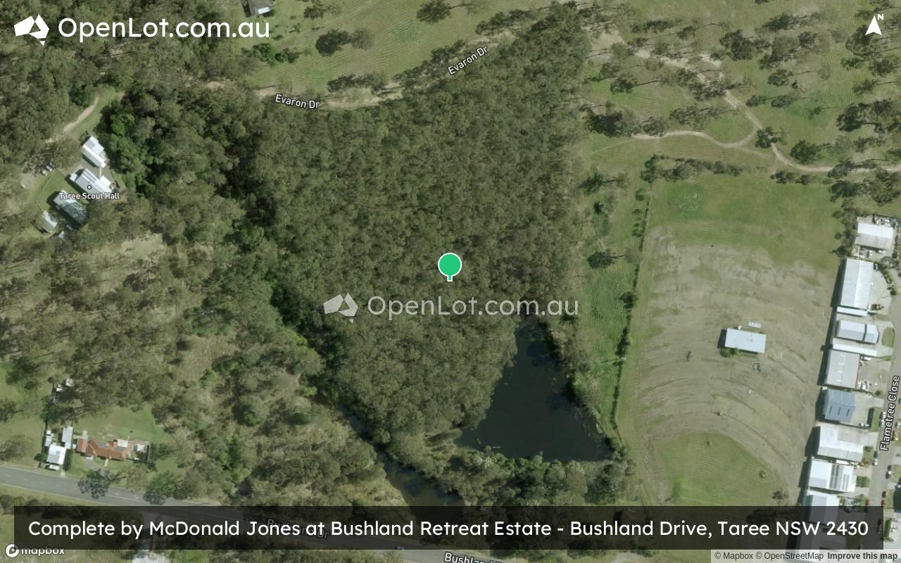 Satellite image for Bushland Retreat Estate - Bushland Drive, Taree NSW 2430