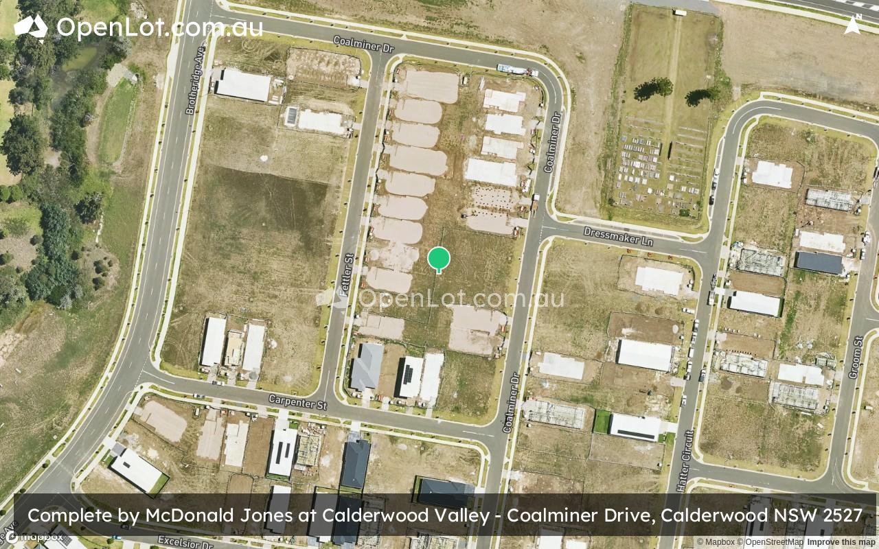 Satellite image for Complete by McDonald Jones at Calderwood Valley - Coalminer Drive, Calderwood NSW 2527