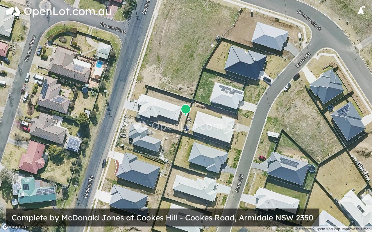 Satellite image for Complete by McDonald Jones Homes at Cookes Hill - Cookes Road, Armidale NSW 2350
