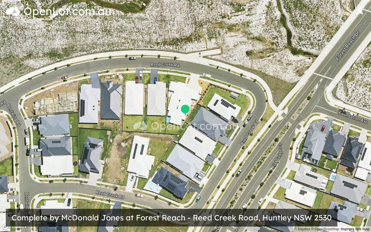 Satellite image for Complete by McDonald Jones Homes at Forest Reach - Reed Creek Road, Huntley NSW 2530