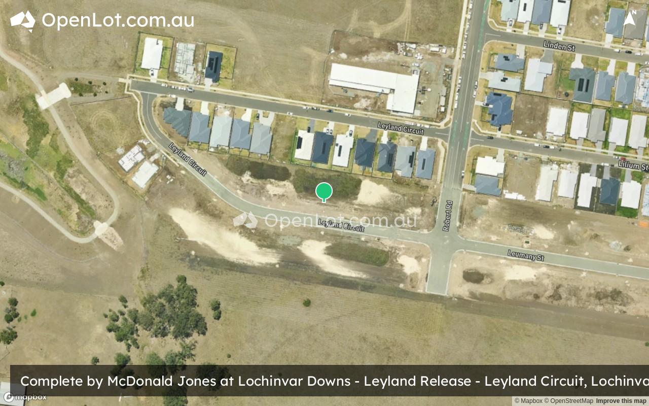 Satellite image for Complete by McDonald Jones at Lochinvar Downs - Leyland Release - Leyland Circuit, Lochinvar NSW 2321