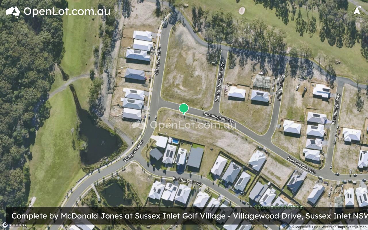Satellite image for Complete by McDonald Jones at Sussex Inlet Golf Village - Villagewood Drive, Sussex Inlet NSW 2540