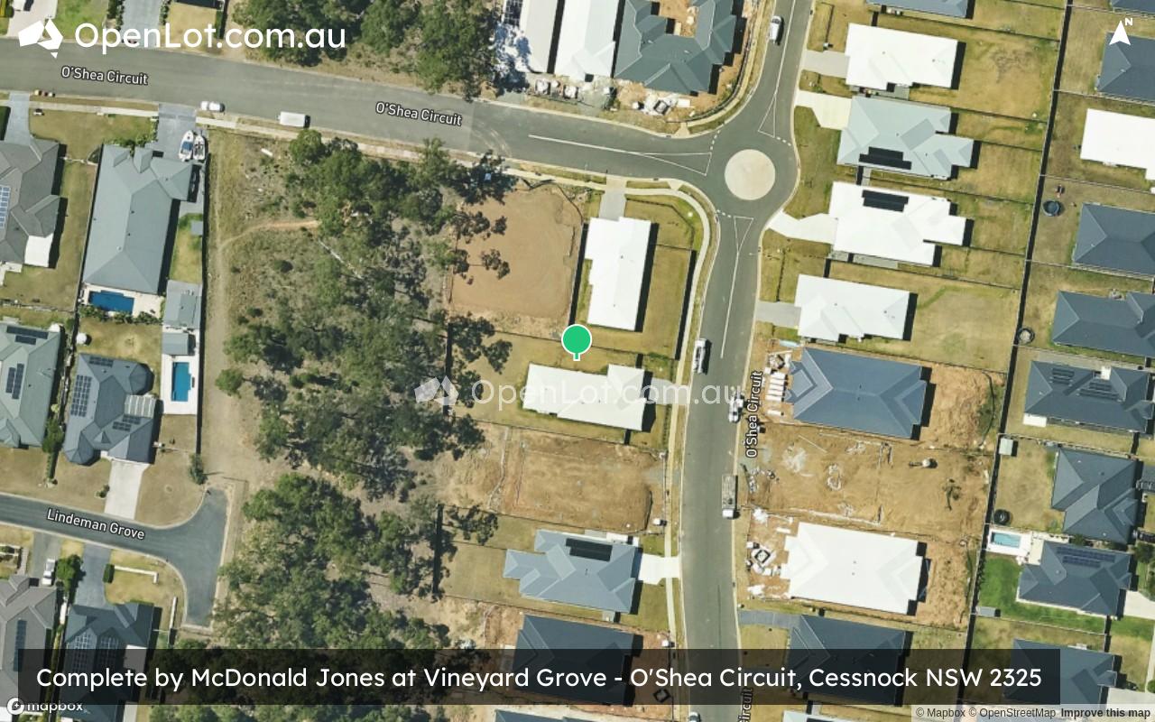 Satellite image for Complete by McDonald Jones Homes at Vineyard Grove - O'Shea Circuit, Cessnock NSW 2325
