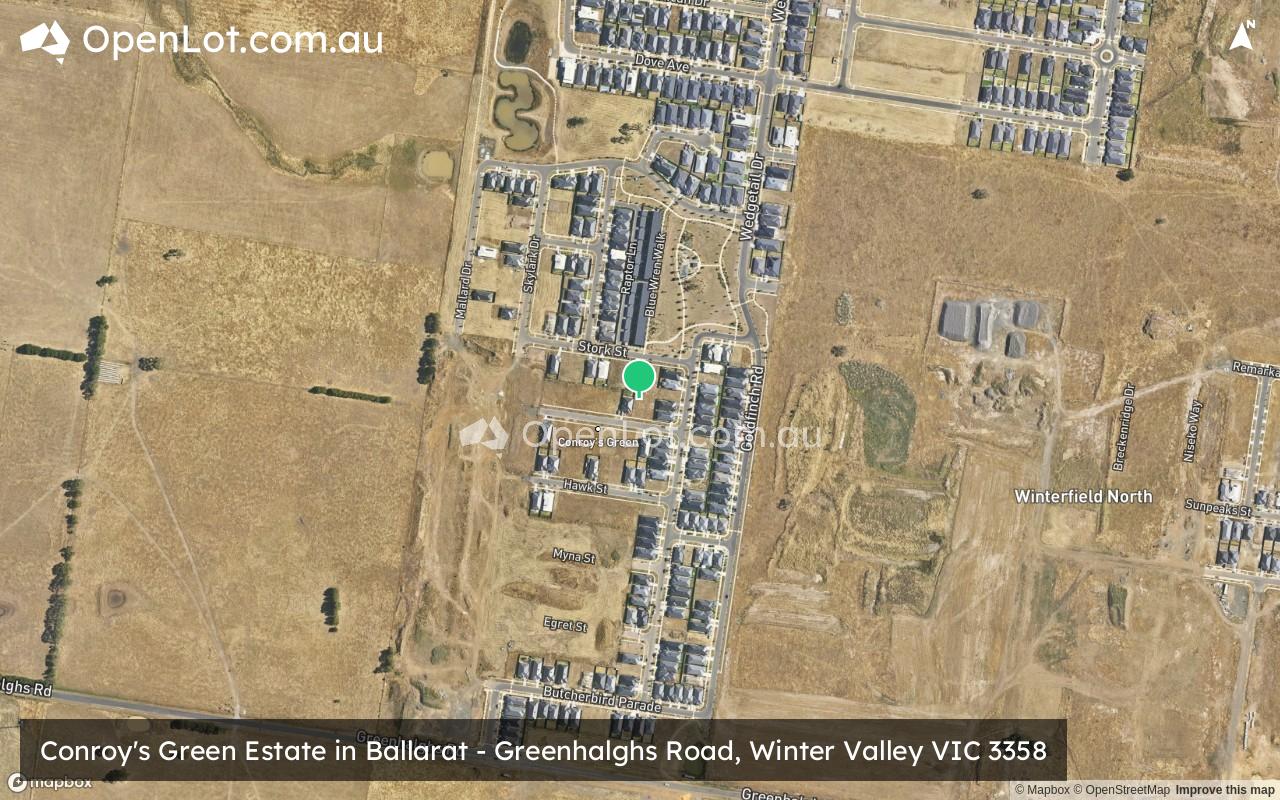 Satellite image for Conroy's Green Estate in Ballarat - Greenhalghs Road, Winter Valley VIC 3358