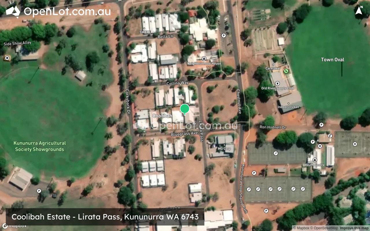 Satellite image for Coolibah Estate - Lirata Pass, Kununurra WA 6743