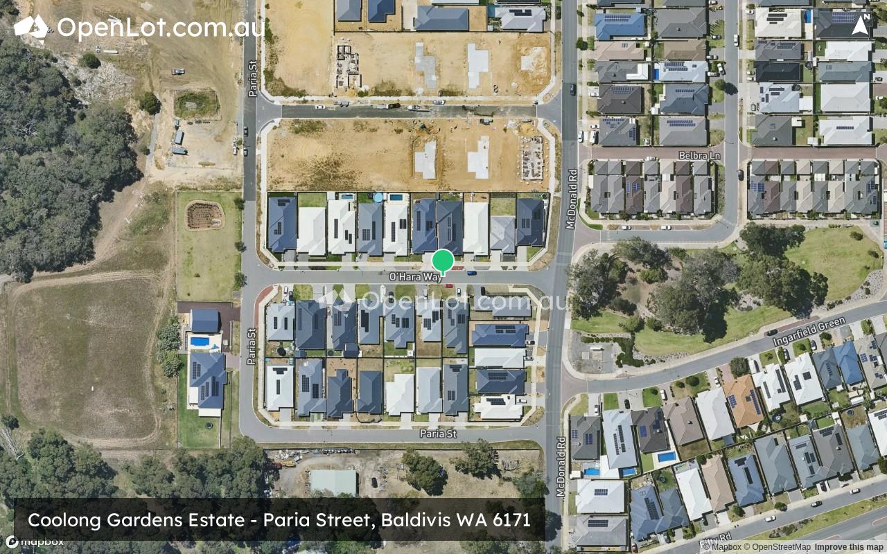 Satellite image for Coolong Gardens Estate - Paria Street, Baldivis WA 6171