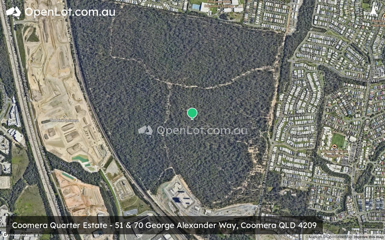 Satellite image for Coomera Quarter Estate - 51 & 70 George Alexander Way, Coomera QLD 4209