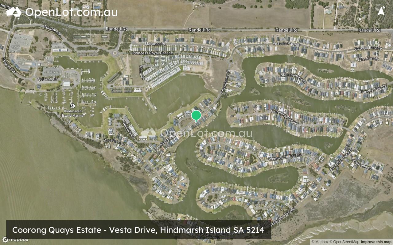 Satellite image for Coorong Quays Estate - Vesta Drive, Hindmarsh Island SA 5214