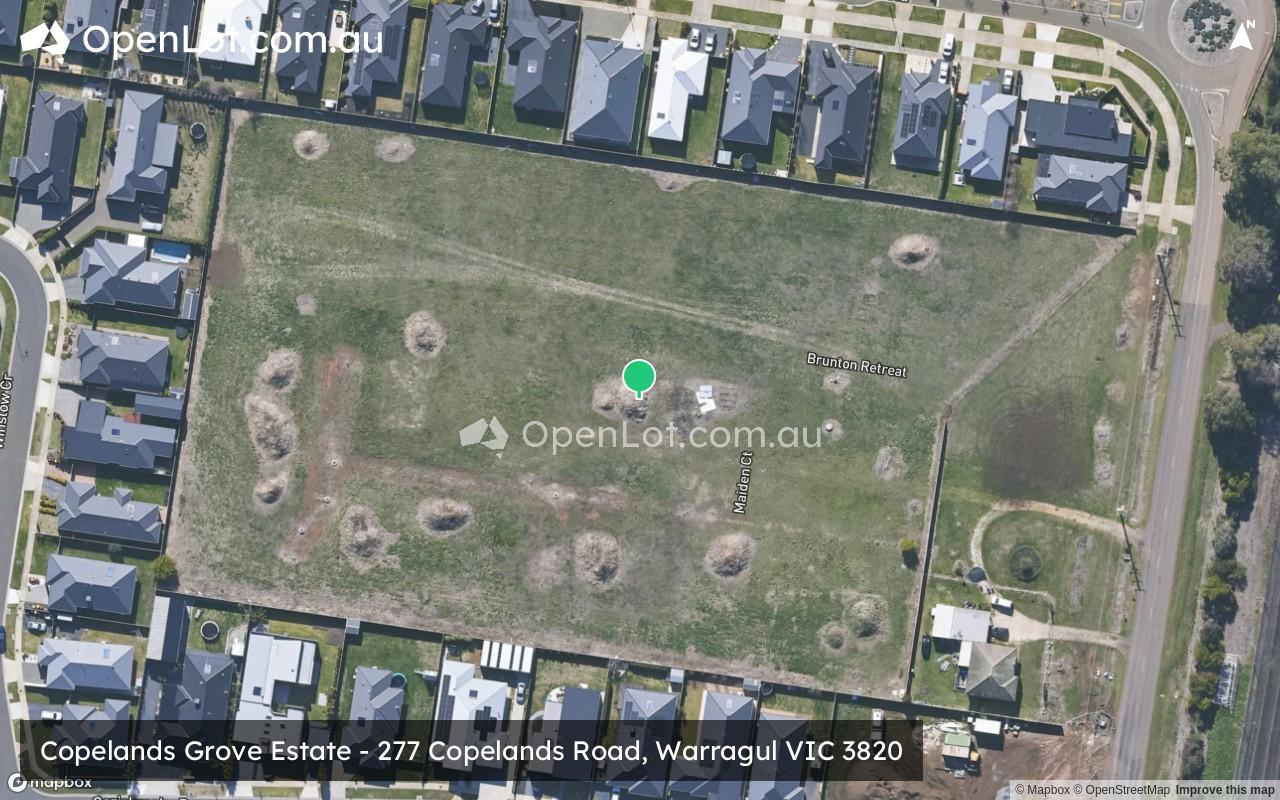 Satellite image for 277 Copelands Road, Warragul VIC 3820
