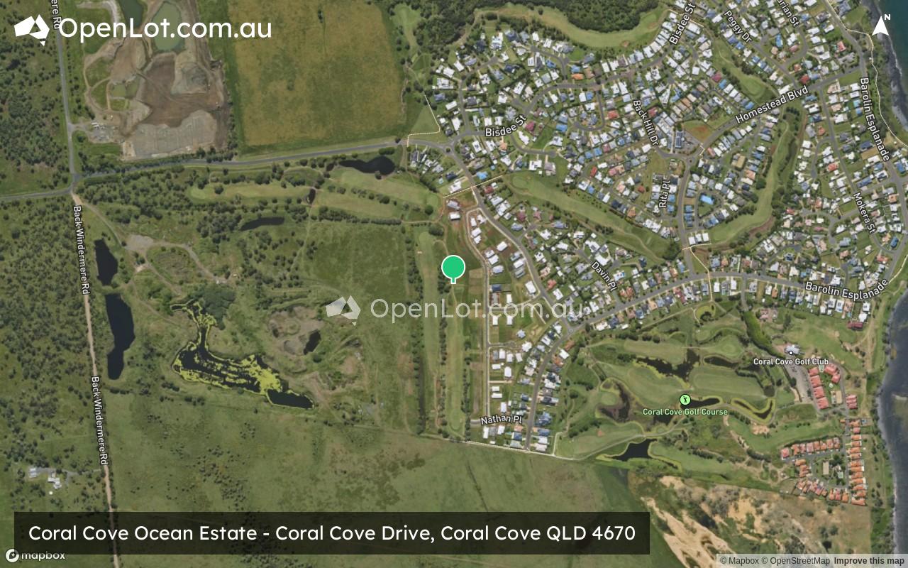 Satellite image for Coral Cove Ocean Estate - Coral Cove Drive, Coral Cove QLD 4670