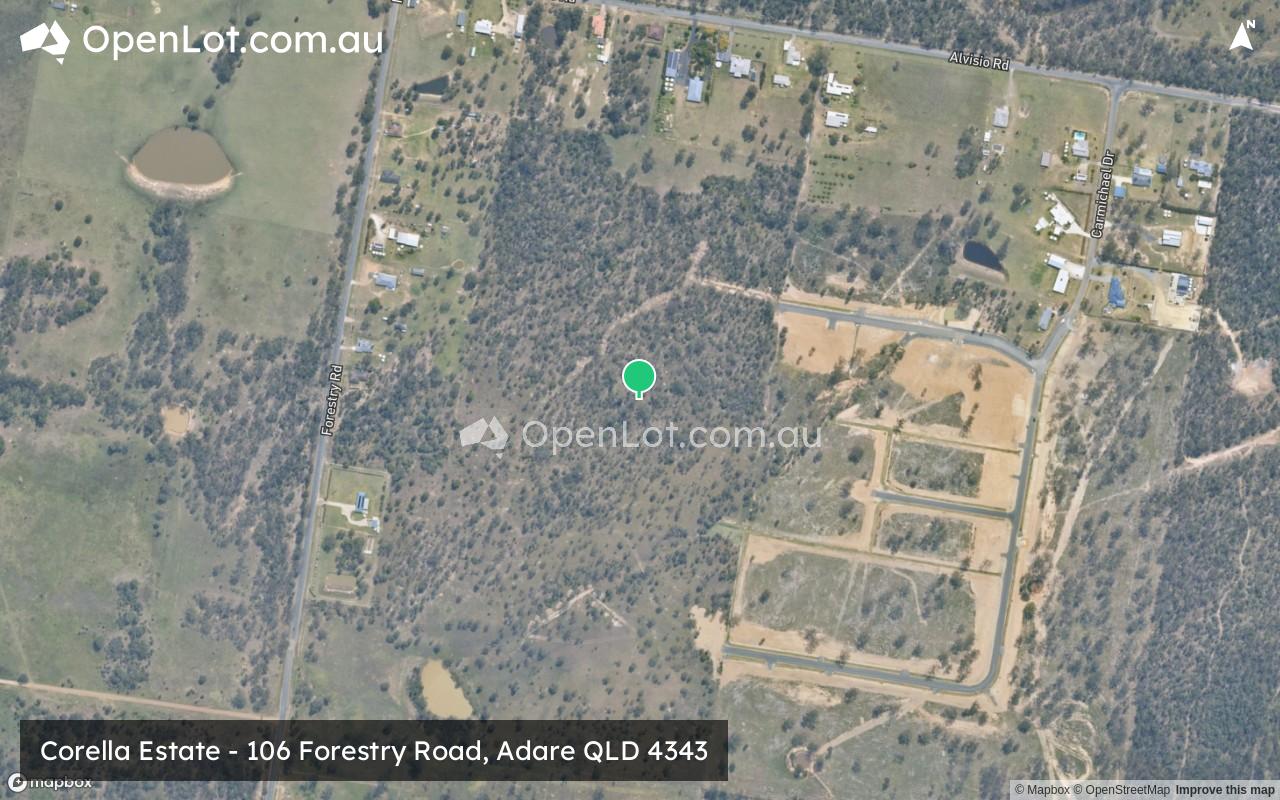 Satellite image for Corella Estate - 106 Forestry Road, Adare QLD 4343