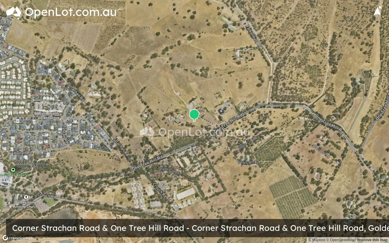 Satellite image for Corner Strachan Road & One Tree Hill Road, Golden Grove SA 5125