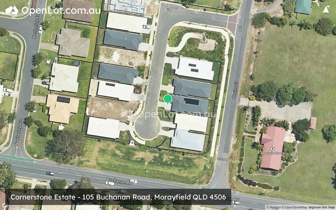 Satellite image for Cornerstone Estate - 105 Buchanan Road, Morayfield QLD 4506
