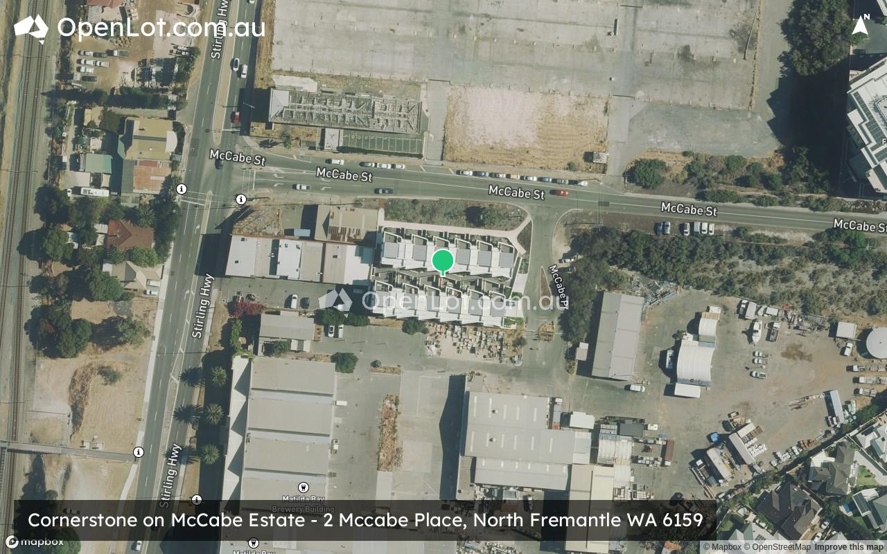 Satellite image for Cornerstone on McCabe Estate - 2 Mccabe Place, North Fremantle WA 6159