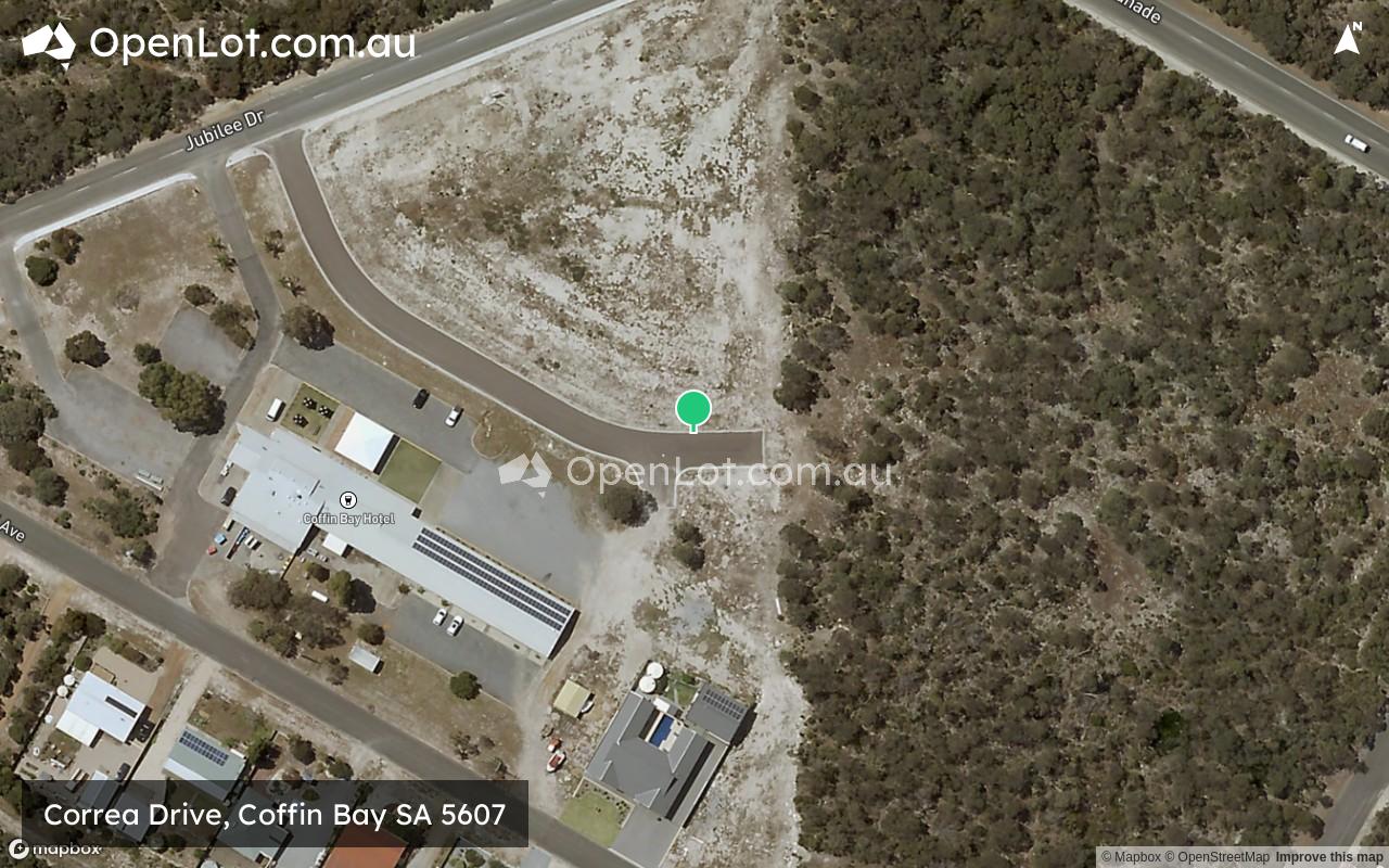 Satellite image for Correa Drive, Coffin Bay SA 5607