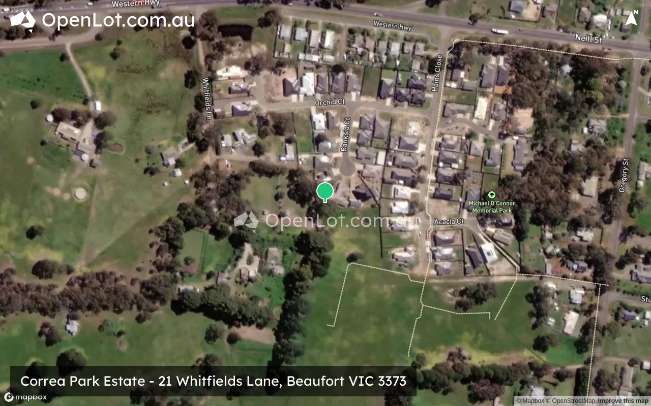 Satellite image for Correa Park Estate - 21 Whitfields Lane, Beaufort VIC 3373