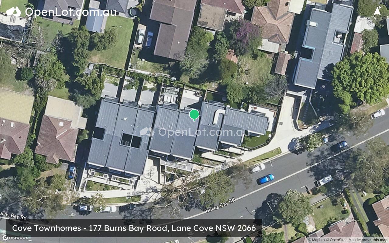 Satellite image for Cove Townhomes - 177 Burns Bay Road, Lane Cove NSW 2066