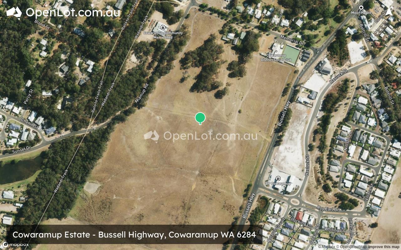 Satellite image for Cowaramup Estate - Bussell Highway, Cowaramup WA 6284