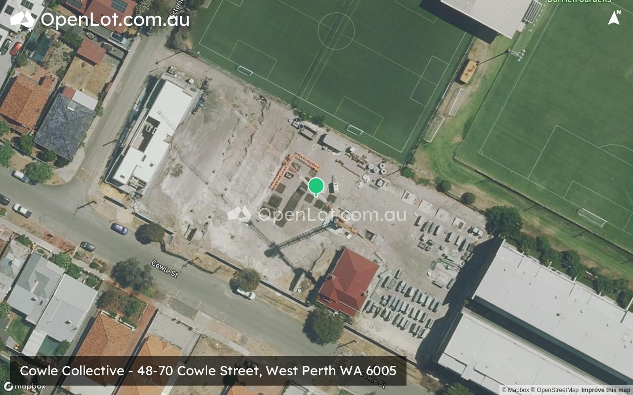 Satellite image for Cowle Collective - 48-70 Cowle Street, West Perth WA 6005