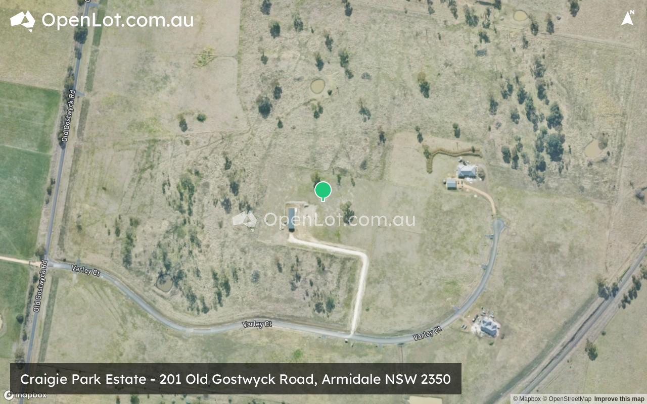 Satellite image for Craigie Park Estate - 201 Old Gostwyck Road, Armidale NSW 2350