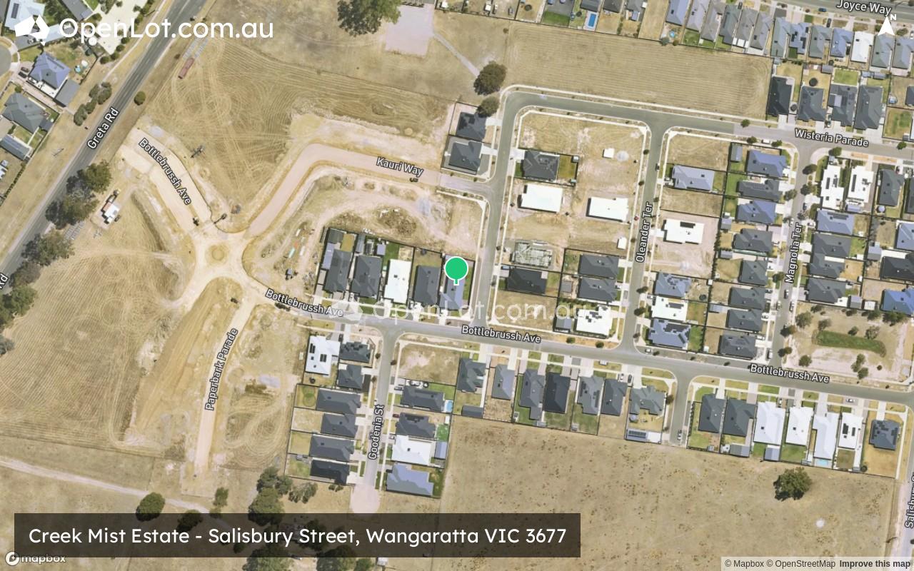Satellite image for Creek Mist Estate - Salisbury Street, Wangaratta VIC 3677
