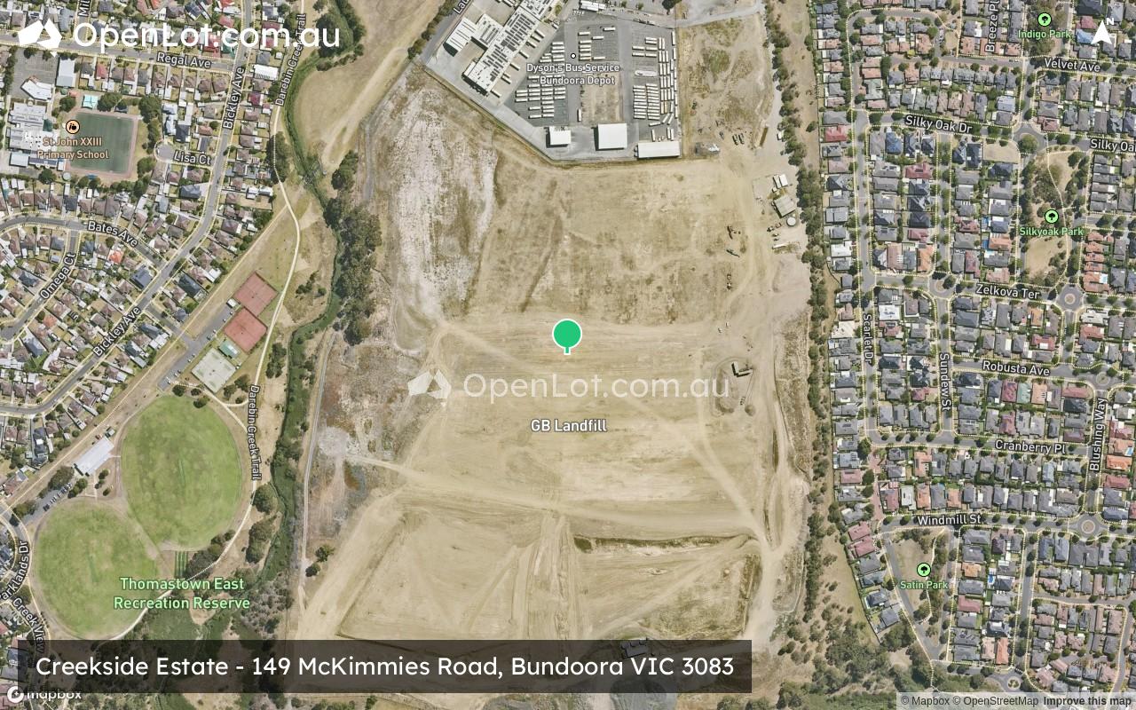 Satellite image for Creekside Estate - 149 McKimmies Road, Bundoora VIC 3083