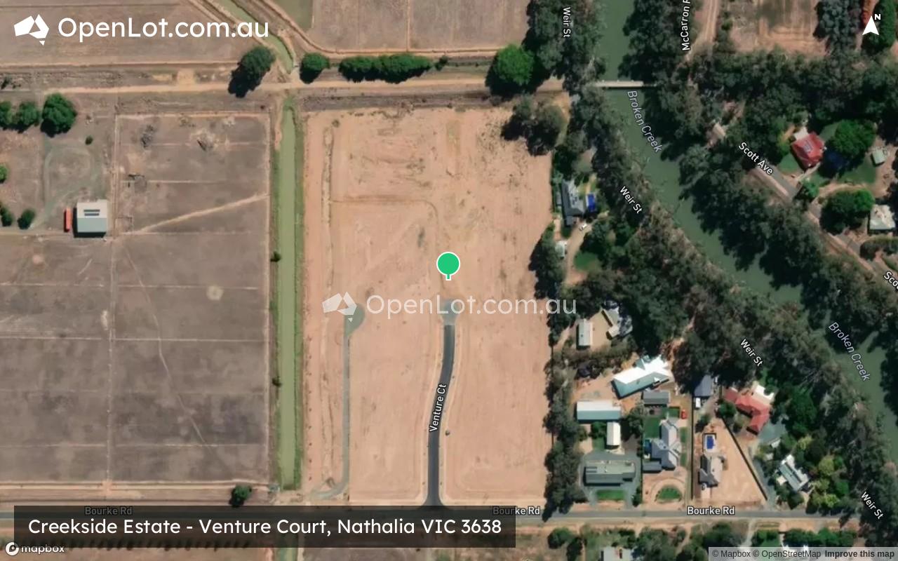 Satellite image for Creekside Estate - Venture Court, Nathalia VIC 3638