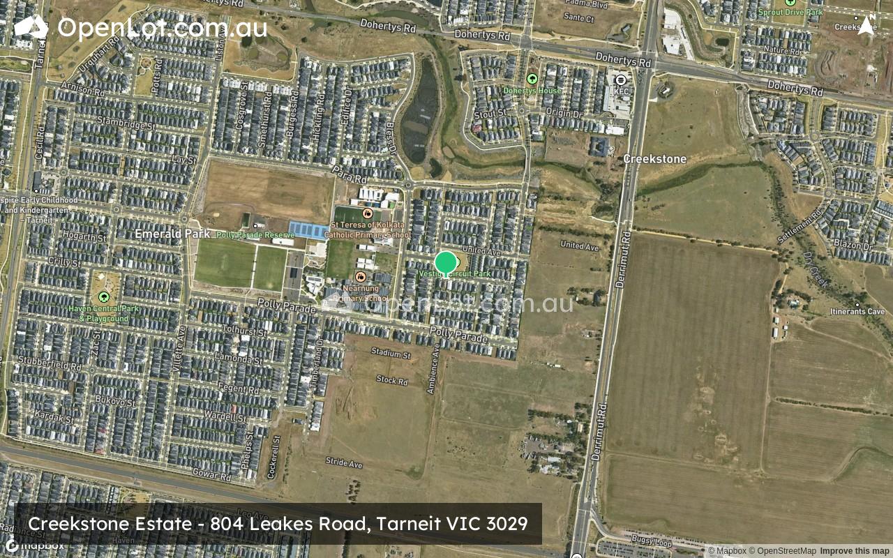 Satellite image for Creekstone Estate - 804 Leakes Road, Tarneit VIC 3029