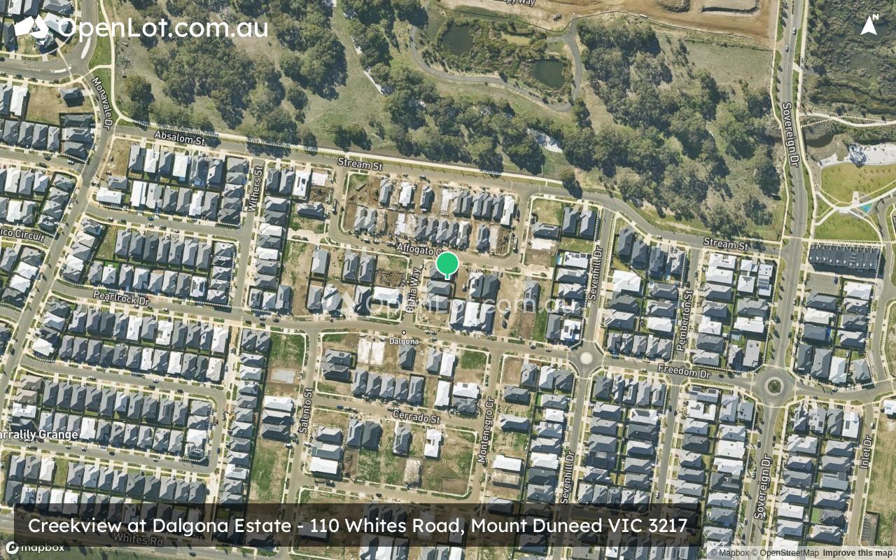 Satellite image for Creekview at Dalgona Estate - 110 Whites Road, Mount Duneed VIC 3217