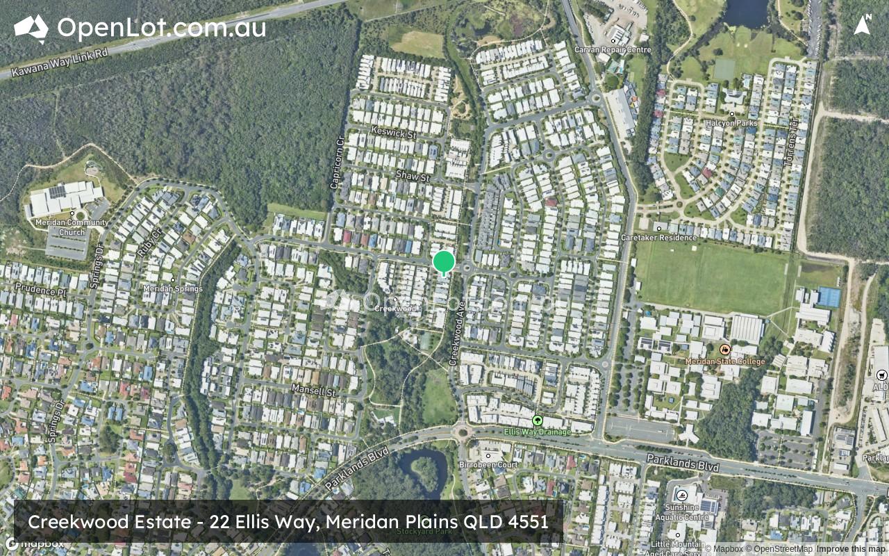 Satellite image for Creekwood Estate - 22 Ellis Way, Meridan Plains QLD 4551