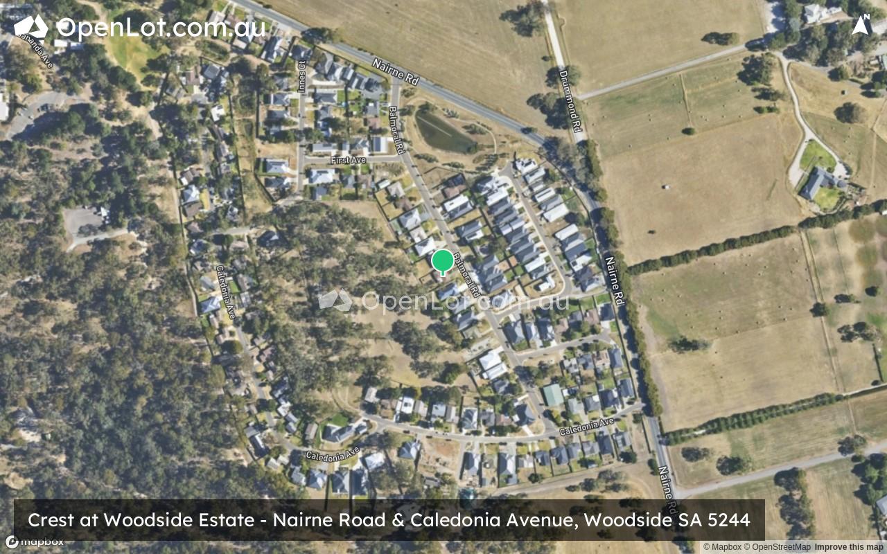 Satellite image for Crest at Woodside Estate - Nairne Road & Caledonia Avenue, Woodside SA 5244