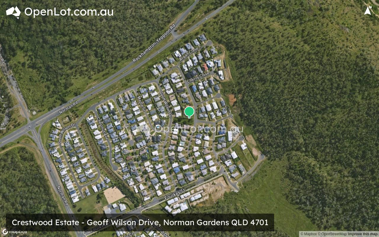 Satellite image for Crestwood Estate - Geoff Wilson Drive, Norman Gardens QLD 4701