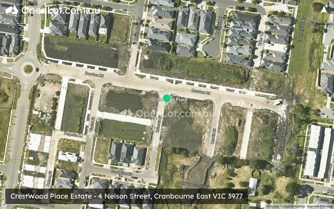 Satellite image for CrestWood Place Estate - 4 Nelson Street, Cranbourne East VIC 3977