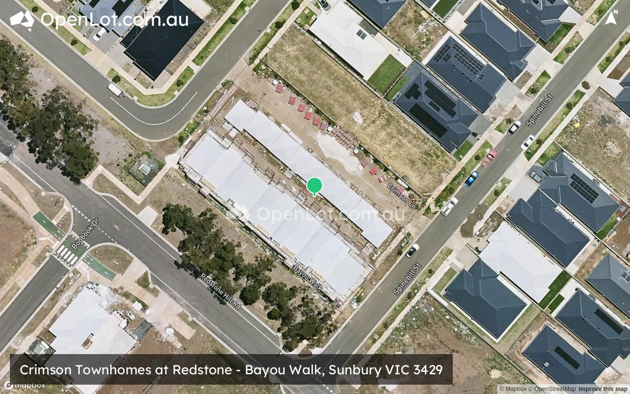 Satellite image for Crimson Townhomes at Redstone - Bayou Walk, Sunbury VIC 3429