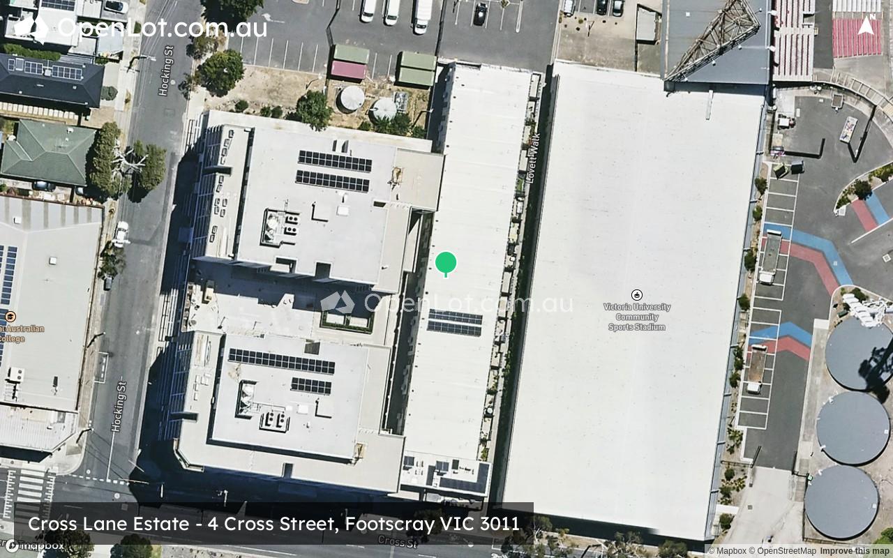 Satellite image for Cross Lane Estate - 4 Cross Street, Footscray VIC 3011