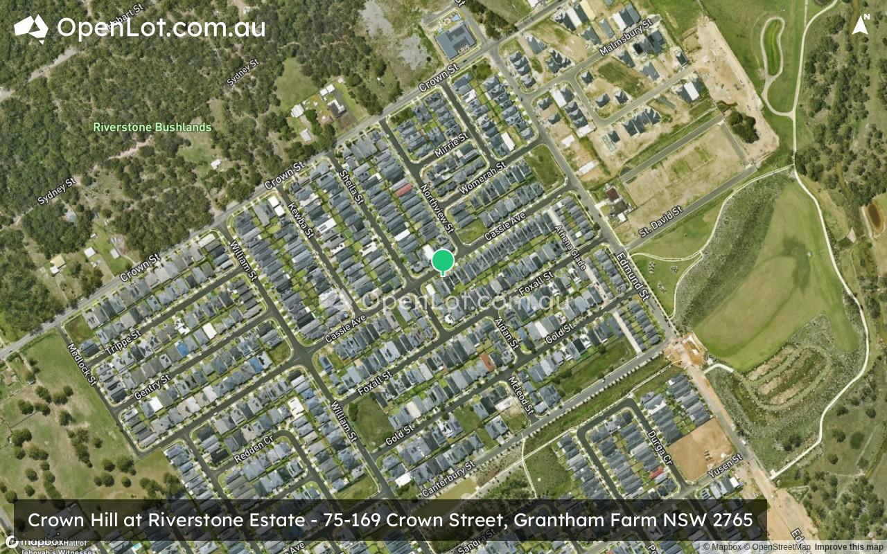 Satellite image for Crown Hill at Riverstone Estate - 75-169 Crown Street, Grantham Farm NSW 2765