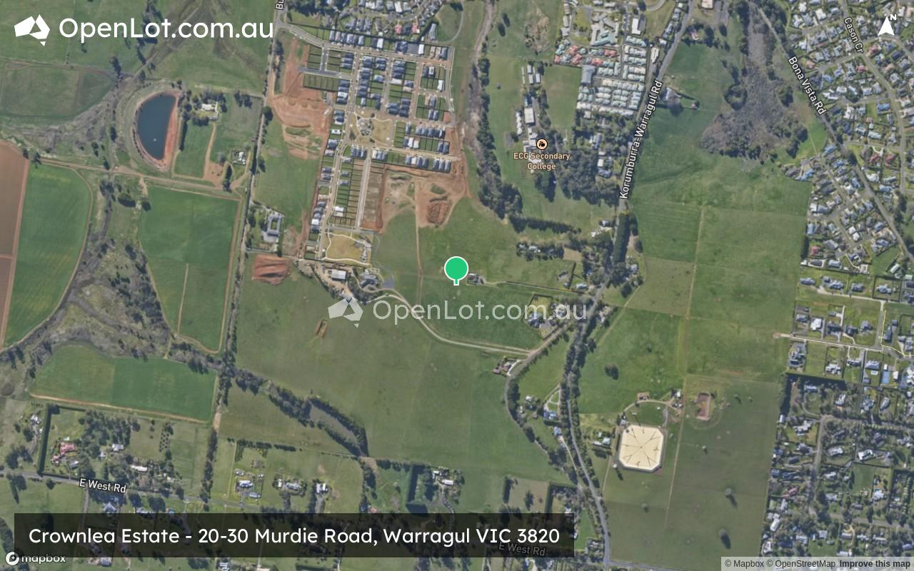Satellite image for Crownlea Estate - 20-30 Murdie Road, Warragul VIC 3820