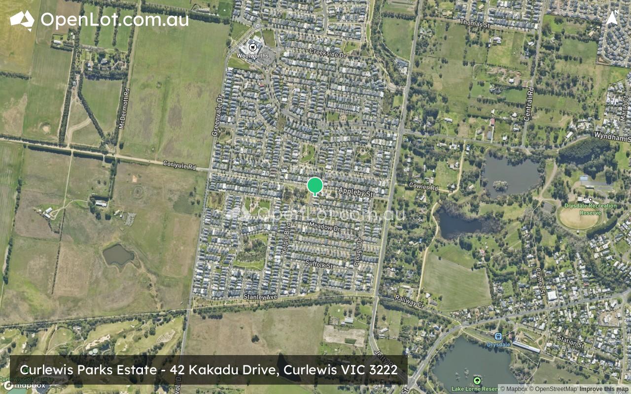 Satellite image for Curlewis Parks Estate - 42 Kakadu Drive, Curlewis VIC 3222