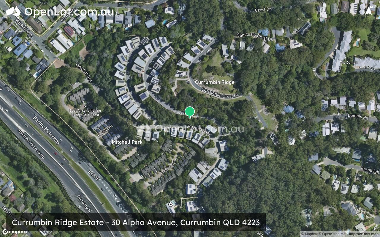 Satellite image for Currumbin Ridge Estate - 30 Alpha Avenue, Currumbin QLD 4223