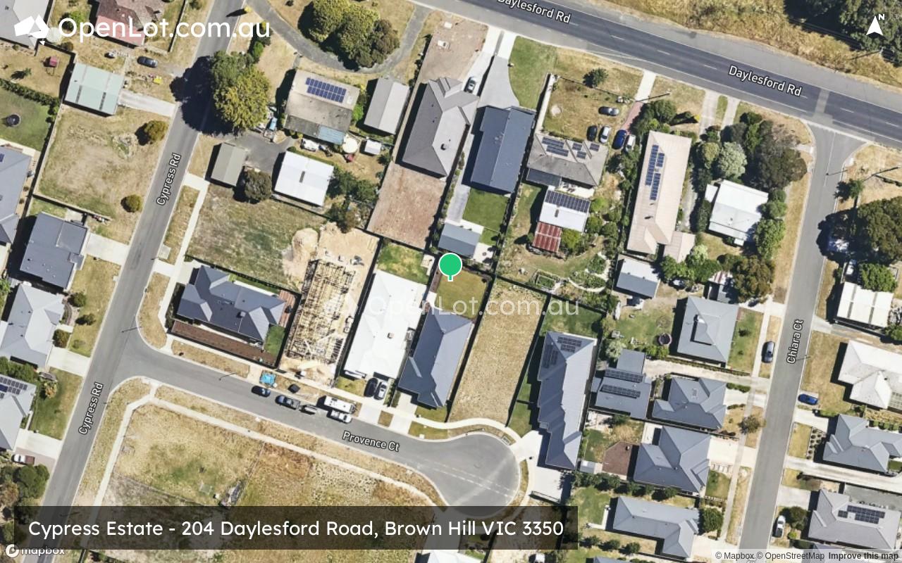 Satellite image for Cypress Estate - 204 Daylesford Road, Brown Hill VIC 3350