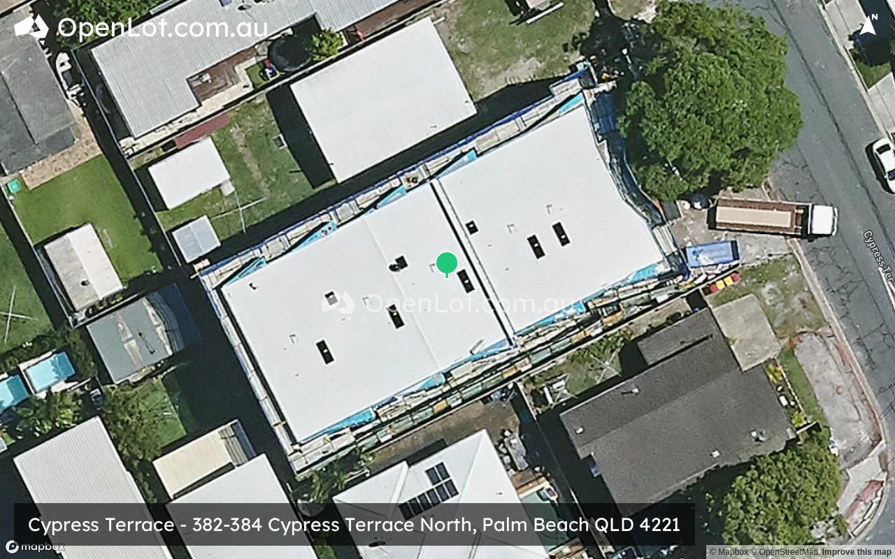 Satellite image for Cypress Terrace - 382-384 Cypress Terrace North, Palm Beach QLD 4221